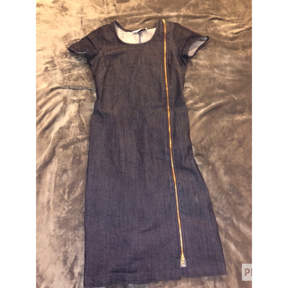 Shabby apple navy blue zipper dress!!!